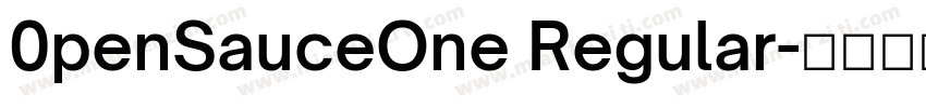 0penSauceOne Regular字体转换
